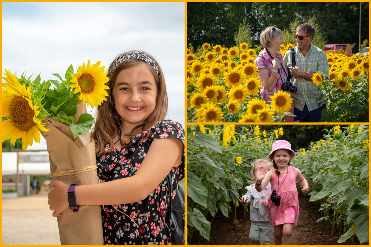 Adults and children enjoying the Flower Festival